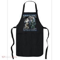Human By Chance Alpha By Choice Cool Weird Alpha Wolf Meme Gift Apron thumb 0