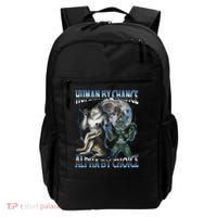 Human By Chance Alpha By Choice Cool Weird Alpha Wolf Meme Gift Backpack thumb 0