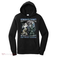 Human By Chance Alpha By Choice Cool Weird Alpha Wolf Meme Gift Women's Hoodie thumb 0