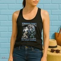Human By Chance Alpha By Choice Cool Weird Alpha Wolf Meme Gift Women's Tank Top thumb 2