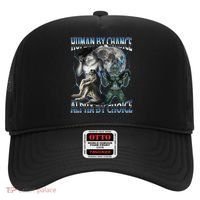Human By Chance Alpha By Choice Cool Weird Alpha Wolf Meme Gift Hat thumb 0