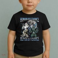 Human By Chance Alpha By Choice Cool Weird Alpha Wolf Meme Gift Toddler T-Shirt thumb 2