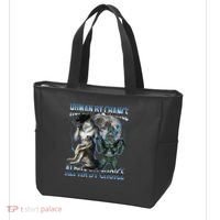 Human By Chance Alpha By Choice Cool Weird Alpha Wolf Meme Gift Tote Bag thumb 3