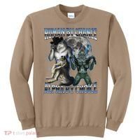 Human By Chance Alpha By Choice Cool Weird Alpha Wolf Meme Gift Sweatshirt thumb 0