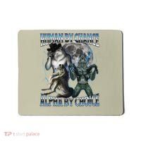 Human By Chance Alpha By Choice Cool Weird Alpha Wolf Meme Gift Mousepad thumb 0