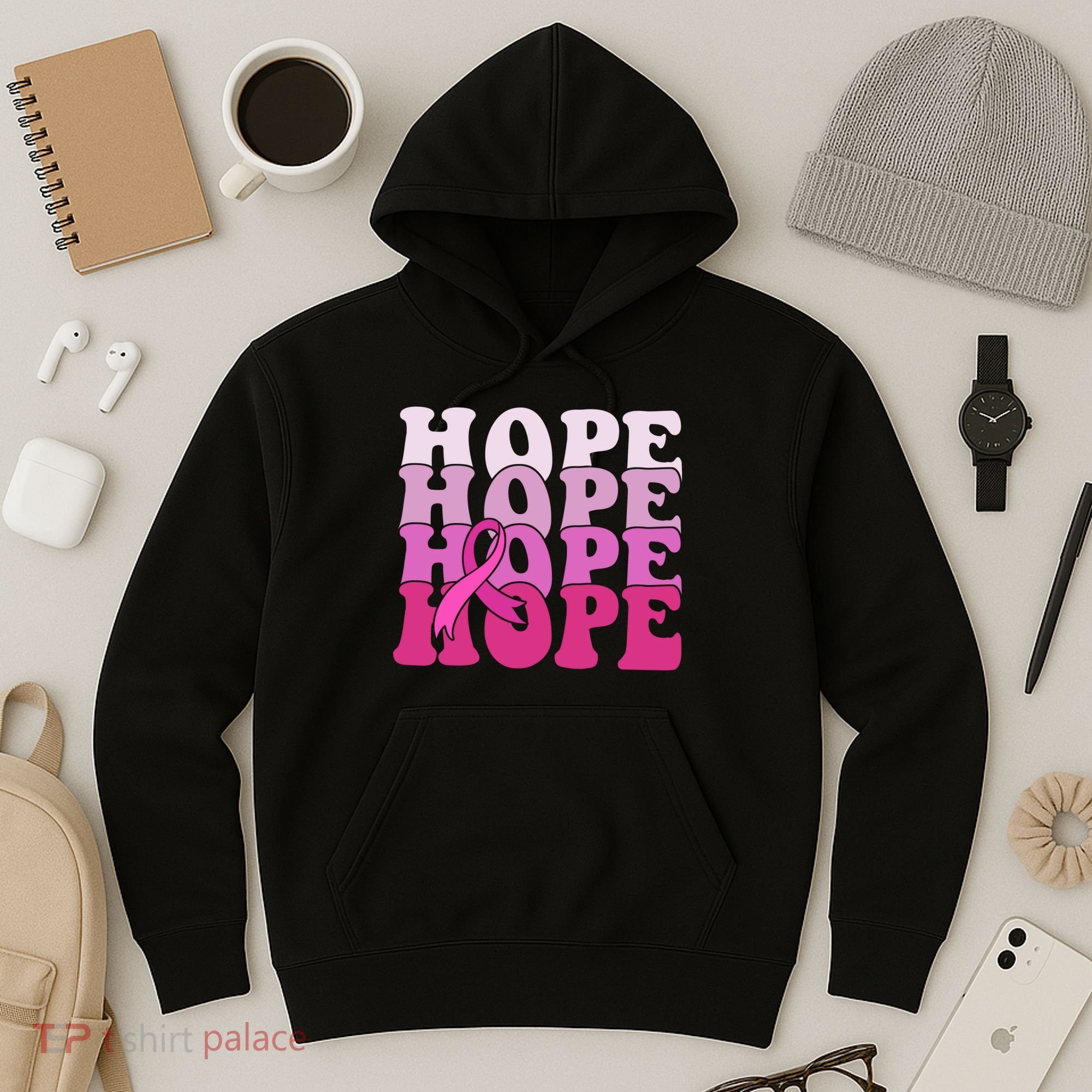 Hope Breast Cancer Awareness Ribbon Hoodie