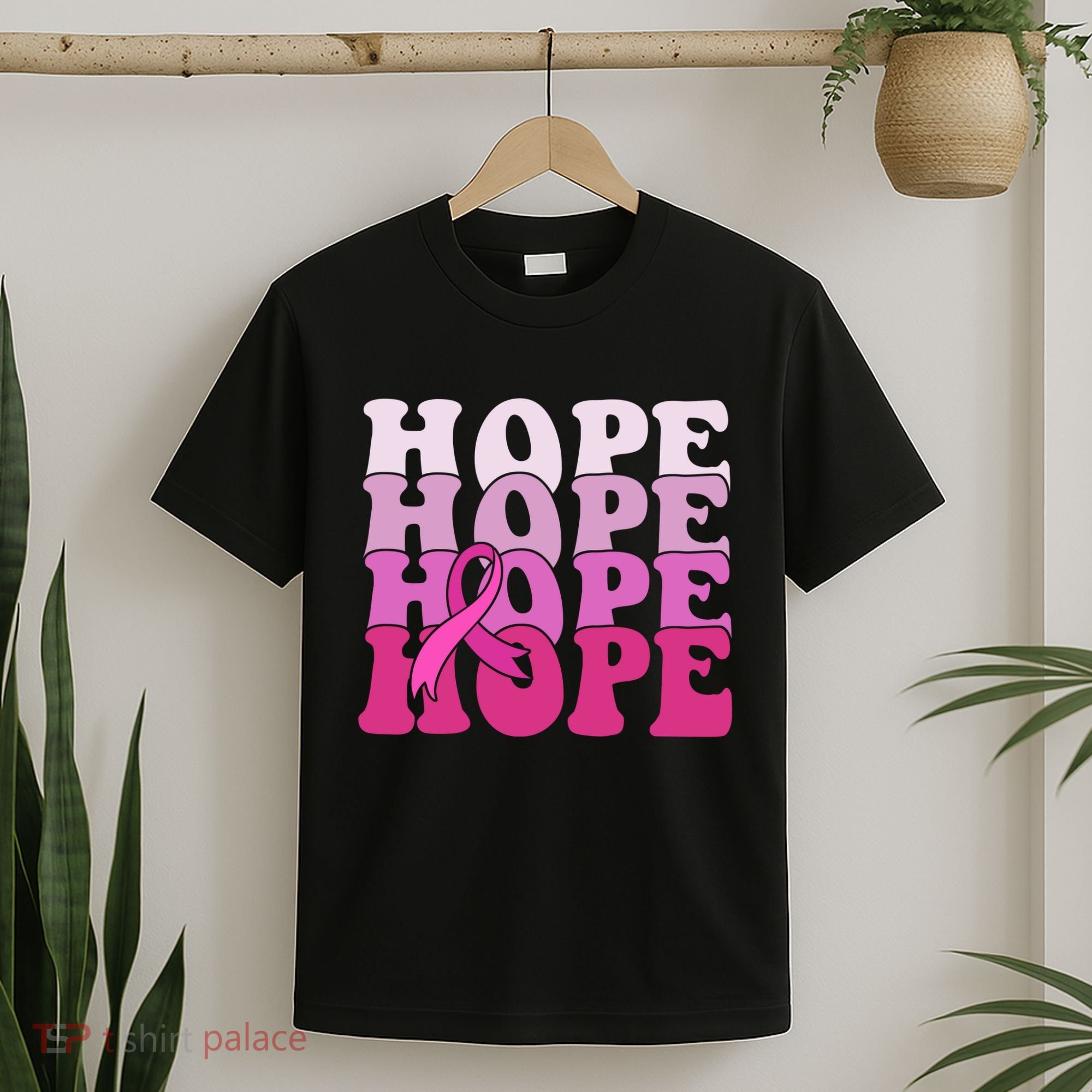 Hope Breast Cancer Awareness Ribbon T-Shirt