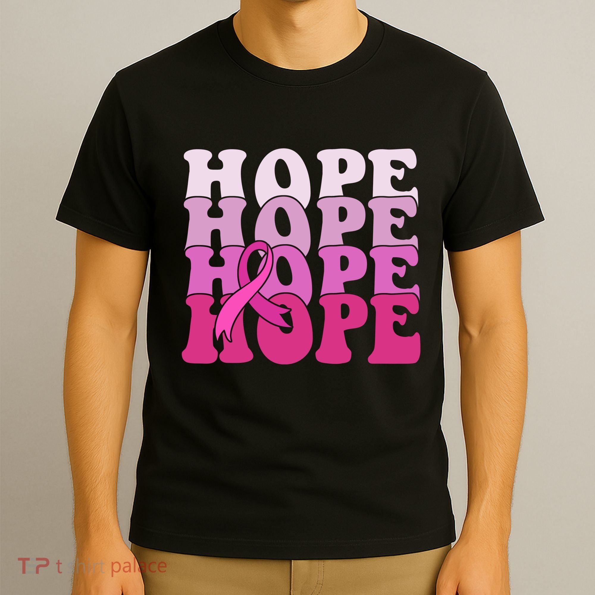 Hope Breast Cancer Awareness Ribbon T-Shirt