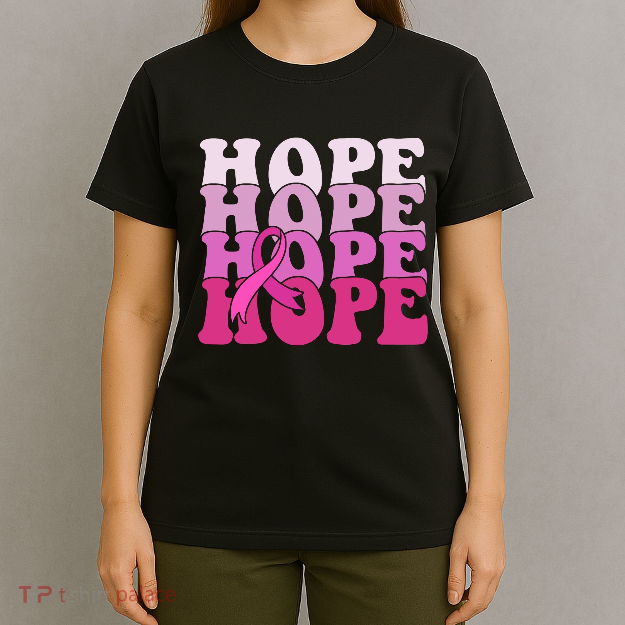 Hope Breast Cancer Awareness Ribbon T-Shirt