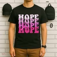 Hope Breast Cancer Awareness Ribbon T-Shirt thumb 6