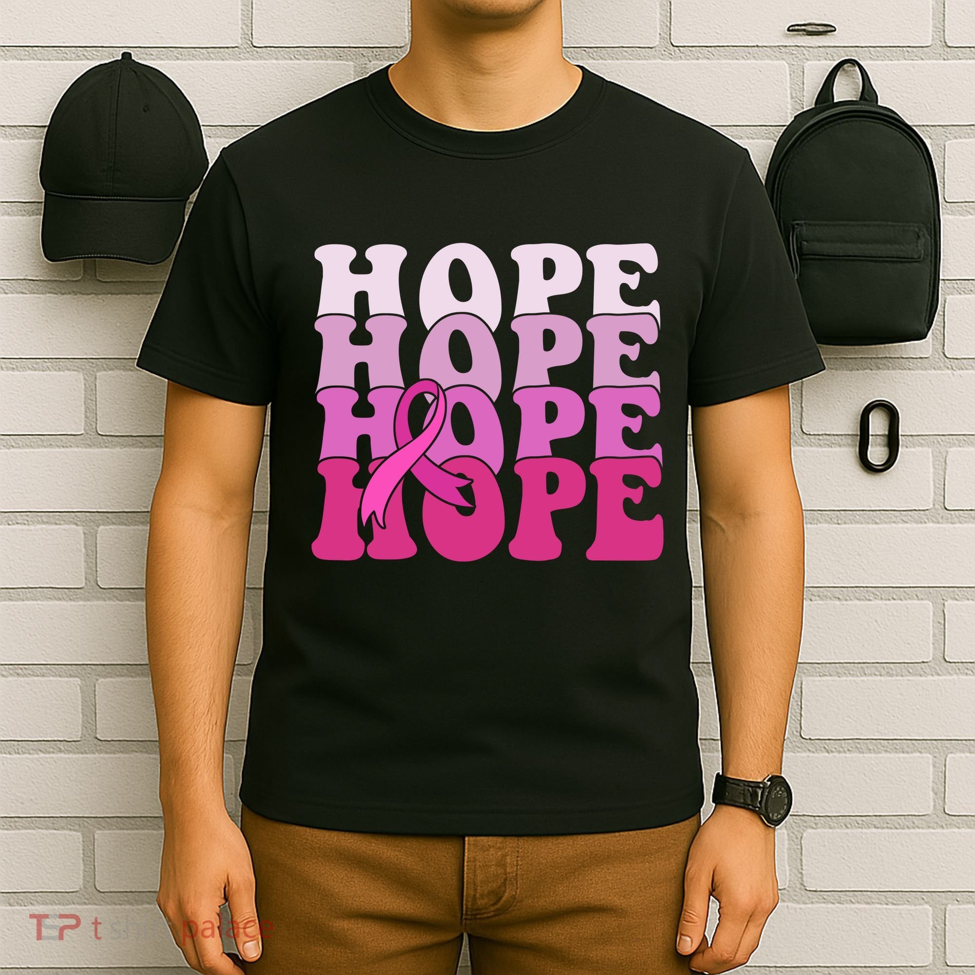 Hope Breast Cancer Awareness Ribbon T-Shirt