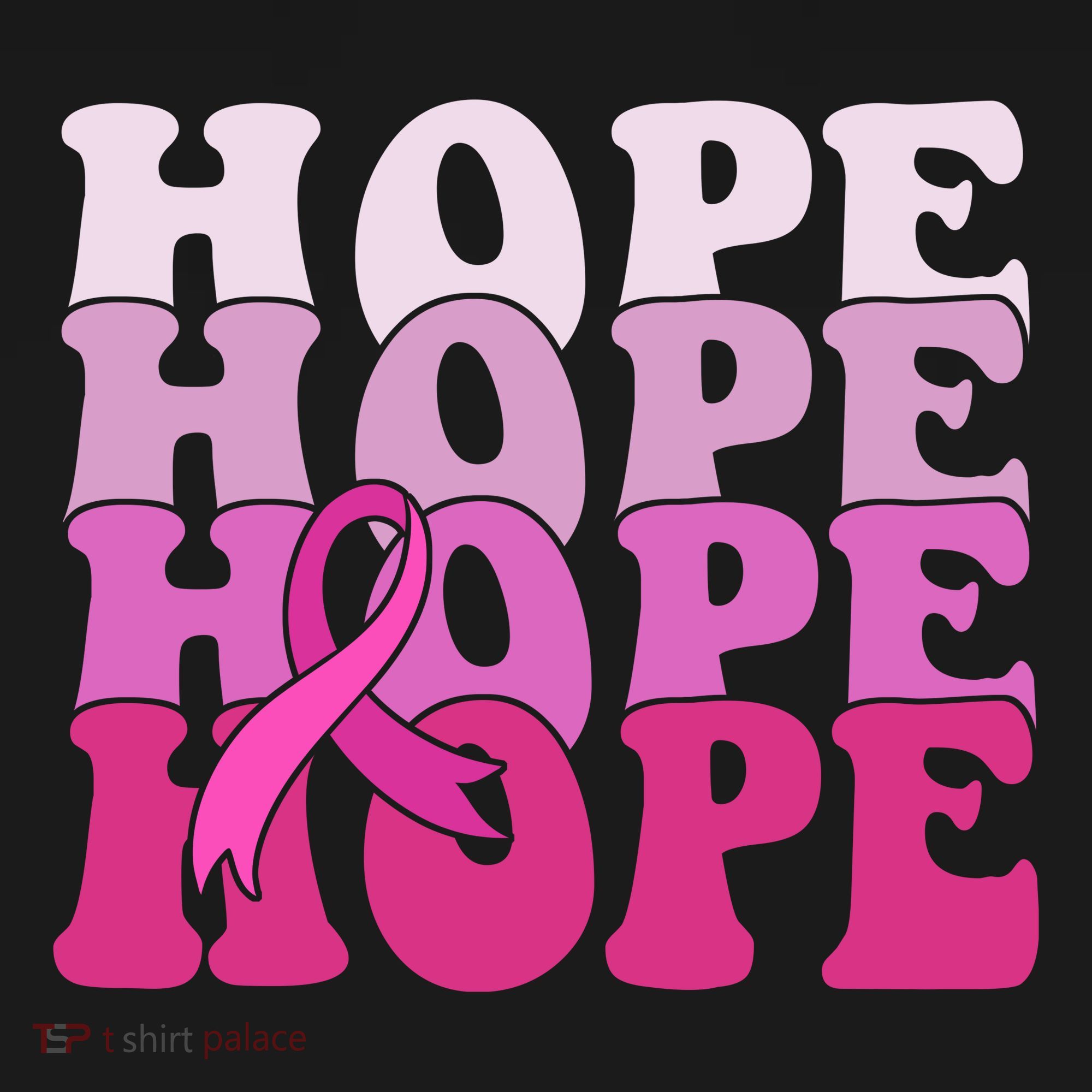 Hope Breast Cancer Awareness Ribbon T-Shirt