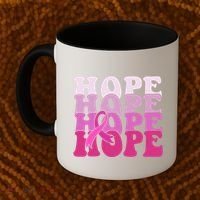 Hope Breast Cancer Awareness Ribbon Coffee Mug thumb 2