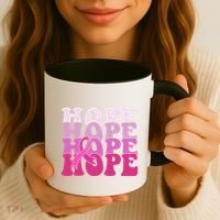 Hope Breast Cancer Awareness Ribbon Coffee Mug thumb 3