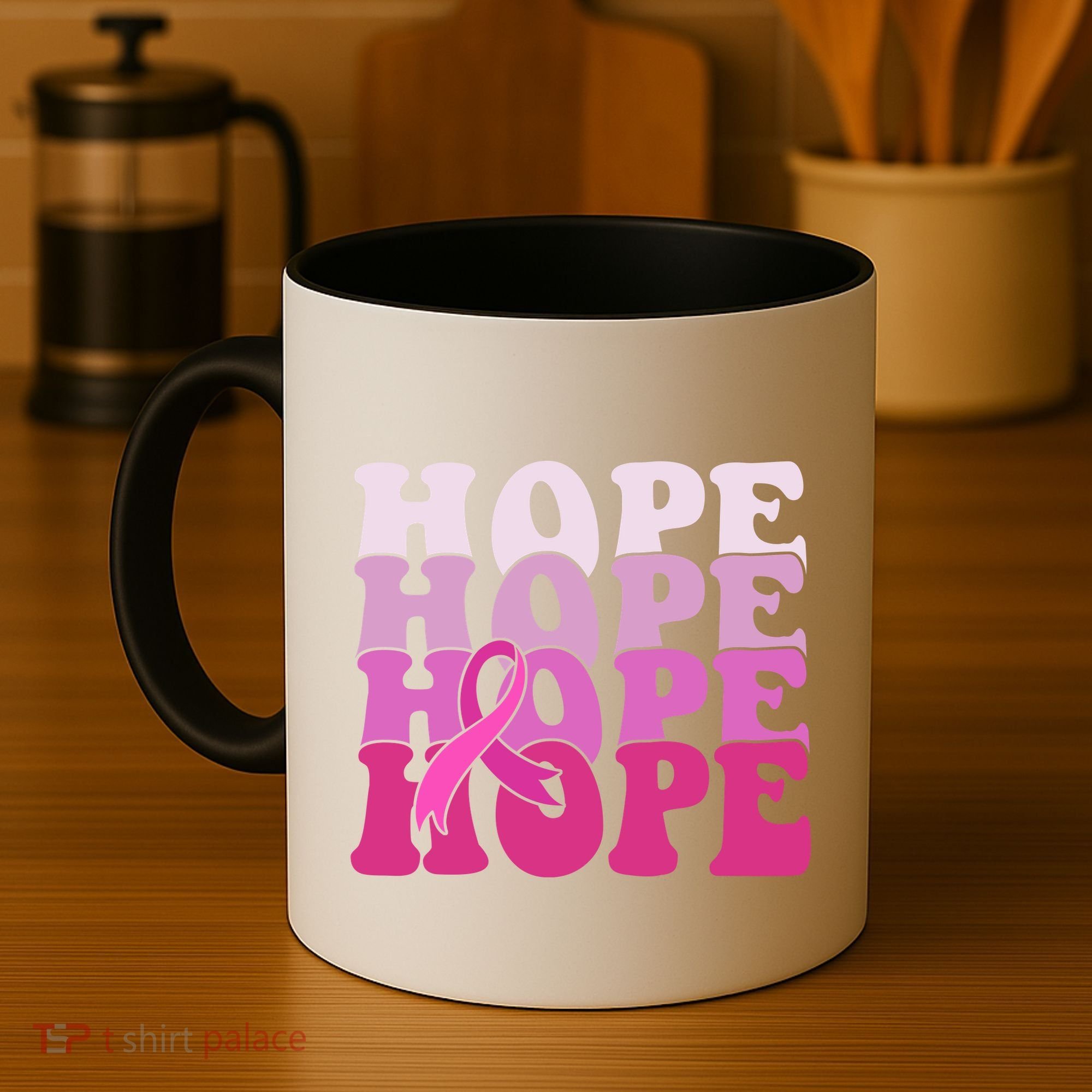 Hope Breast Cancer Awareness Ribbon Coffee Mug