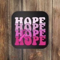Hope Breast Cancer Awareness Ribbon Coaster thumb 0
