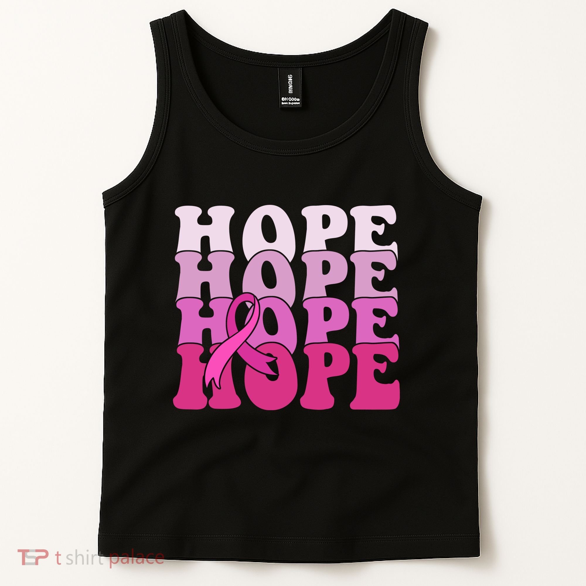 Hope Breast Cancer Awareness Ribbon Tank Top
