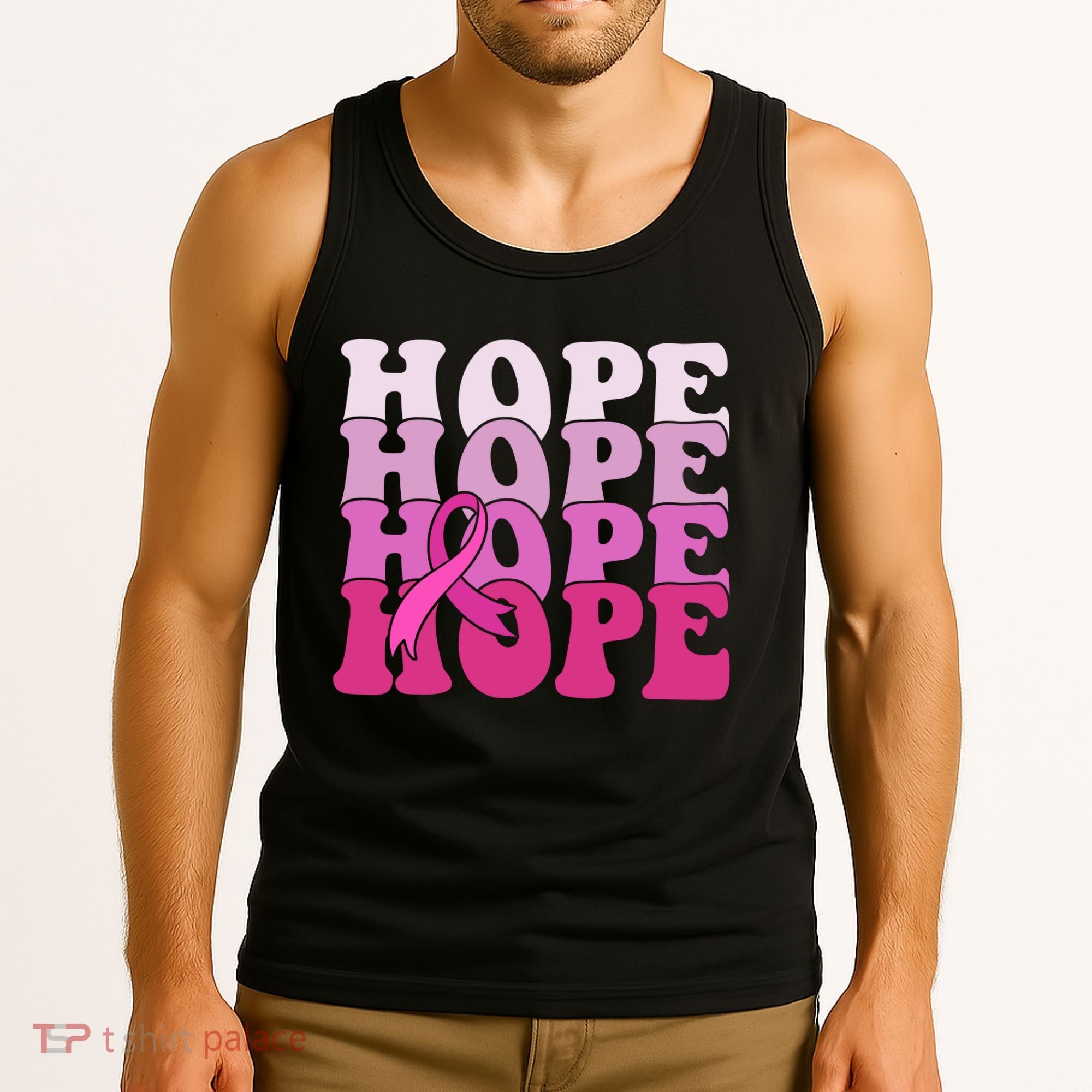 Hope Breast Cancer Awareness Ribbon Tank Top