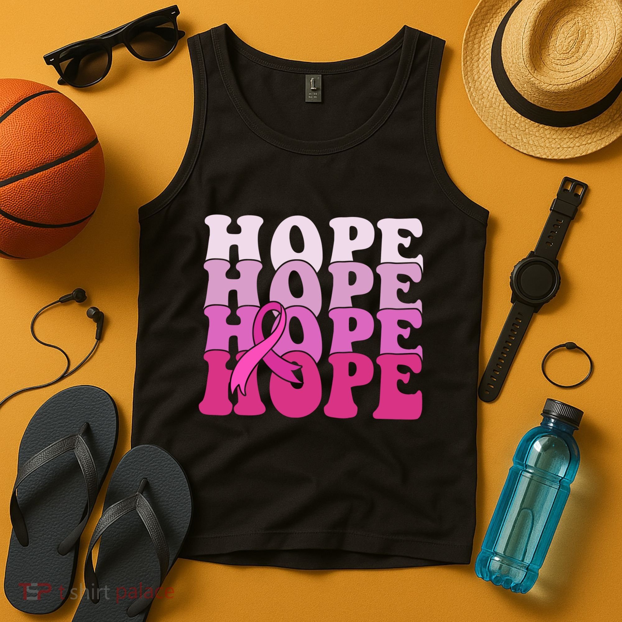 Hope Breast Cancer Awareness Ribbon Tank Top