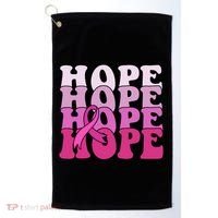 Hope Breast Cancer Awareness Ribbon Golf Towel thumb 0