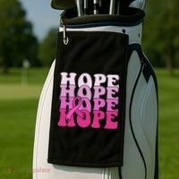 Hope Breast Cancer Awareness Ribbon Golf Towel thumb 2