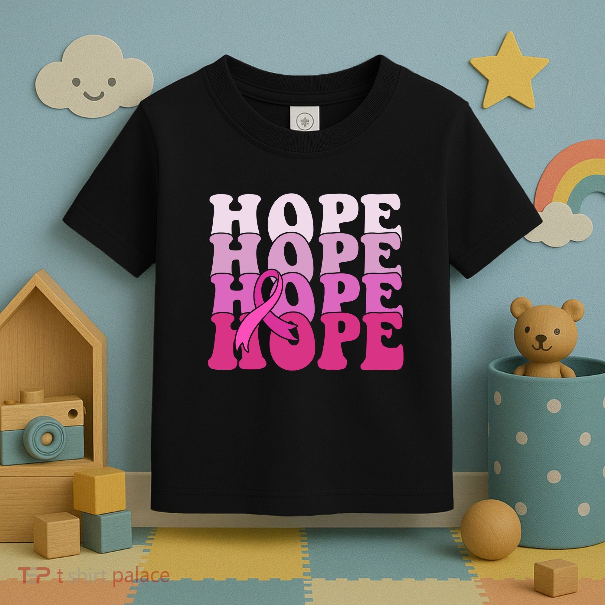 Hope Breast Cancer Awareness Ribbon Toddler T-Shirt
