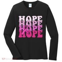 Hope Breast Cancer Awareness Ribbon Women's Long Sleeve Shirt thumb 0