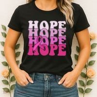 Hope Breast Cancer Awareness Ribbon Women's T-Shirt thumb 2