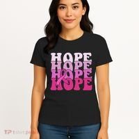 Hope Breast Cancer Awareness Ribbon Women's T-Shirt thumb 4