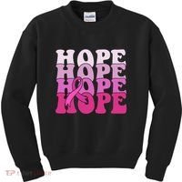 Hope Breast Cancer Awareness Ribbon Kids Sweatshirt thumb 0