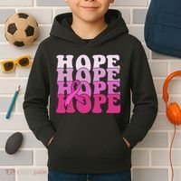 Hope Breast Cancer Awareness Ribbon Kids Hoodie thumb 2