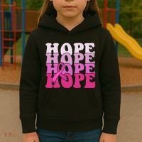 Hope Breast Cancer Awareness Ribbon Kids Hoodie thumb 3