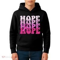 Hope Breast Cancer Awareness Ribbon Kids Hoodie thumb 4