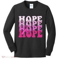 Hope Breast Cancer Awareness Ribbon Kids Long Sleeve Shirt thumb 0