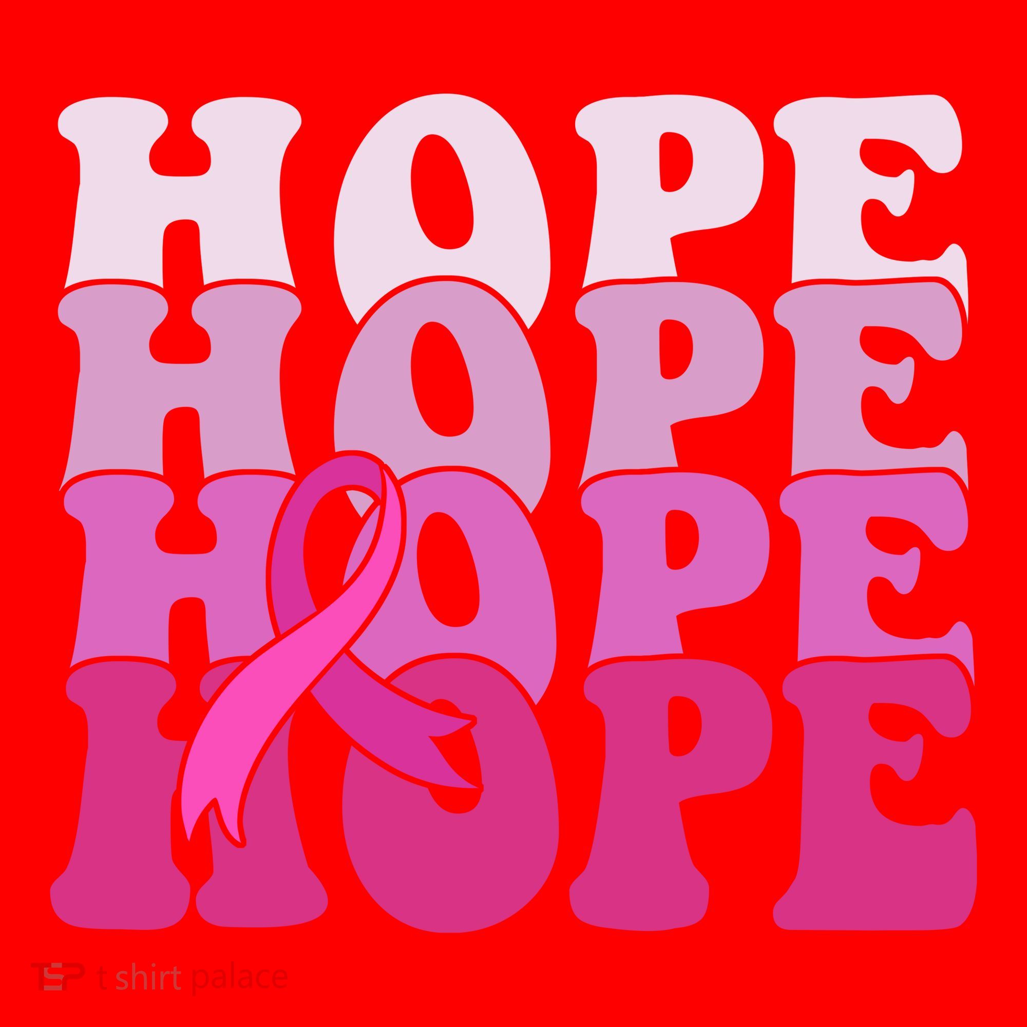 Hope Breast Cancer Awareness Ribbon Santa Hat