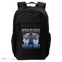 Human By Chance Alpha By Choice Cool Funny Alpha Wolf Meme Backpack thumb 0