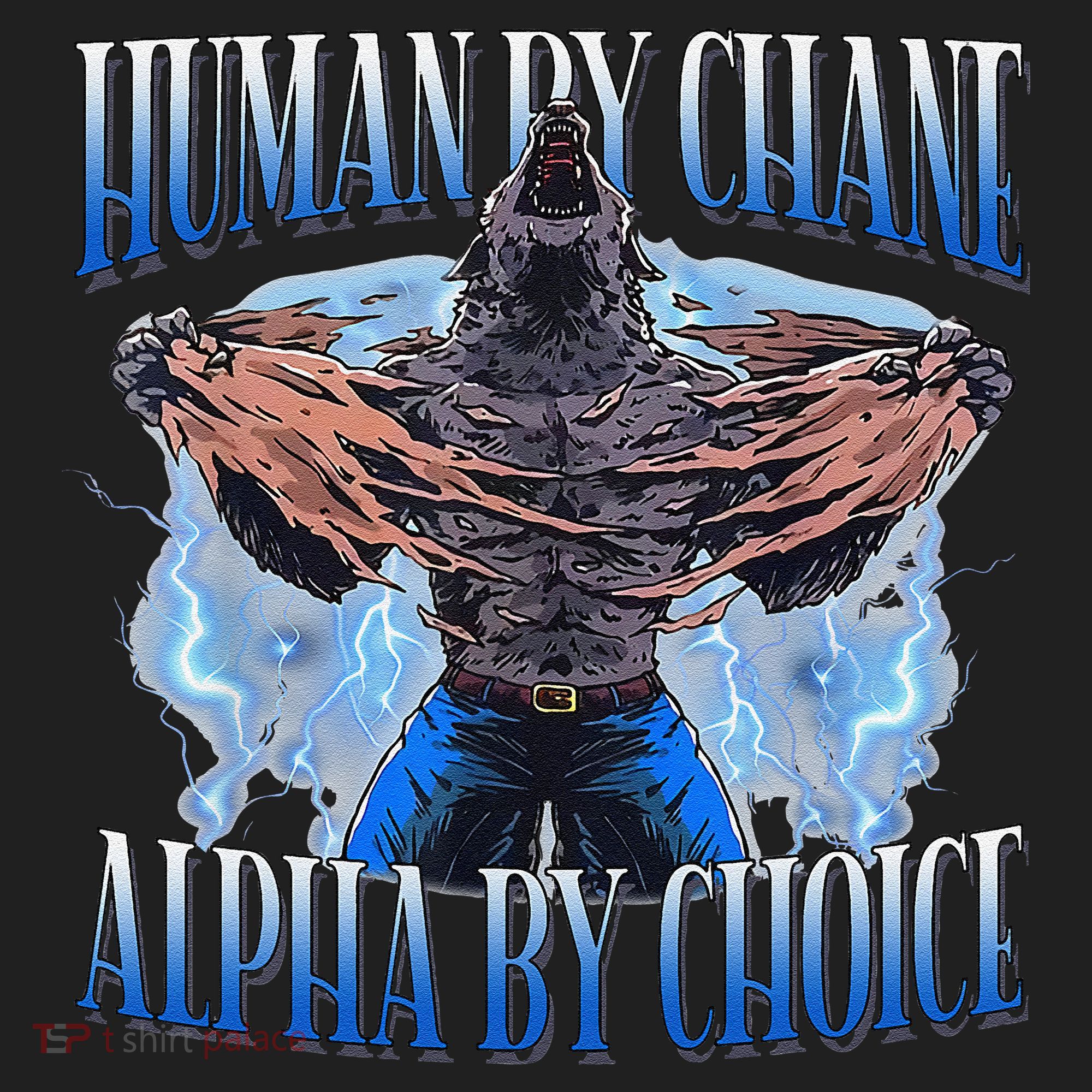 Human By Chance Alpha By Choice Cool Funny Alpha Wolf Meme Beanie