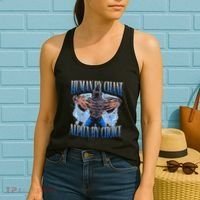 Human By Chance Alpha By Choice Cool Funny Alpha Wolf Meme Women's Tank Top thumb 2