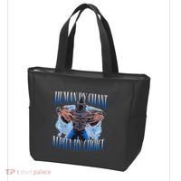 Human By Chance Alpha By Choice Cool Funny Alpha Wolf Meme Tote Bag thumb 3