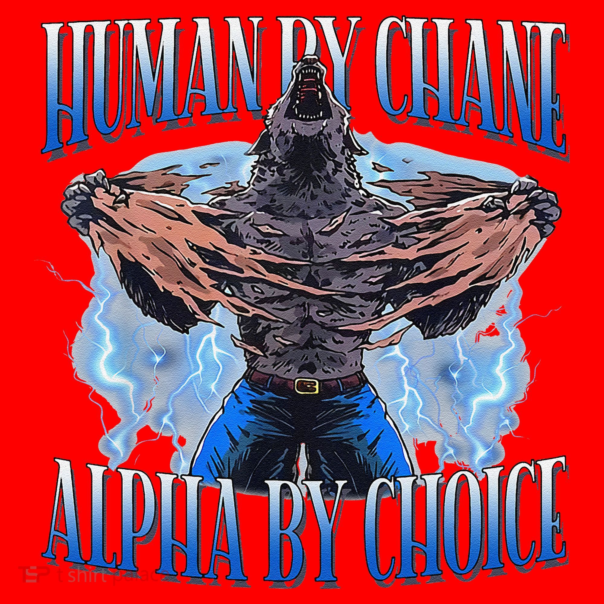 Human By Chance Alpha By Choice Cool Funny Alpha Wolf Meme Santa Hat