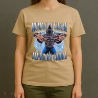 Human By Chance Alpha By Choice Cool Funny Alpha Wolf Meme T-Shirt thumb 4