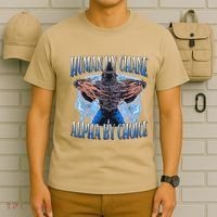 Human By Chance Alpha By Choice Cool Funny Alpha Wolf Meme T-Shirt thumb 6