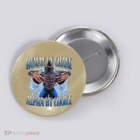 Human By Chance Alpha By Choice Cool Funny Alpha Wolf Meme Button thumb 0