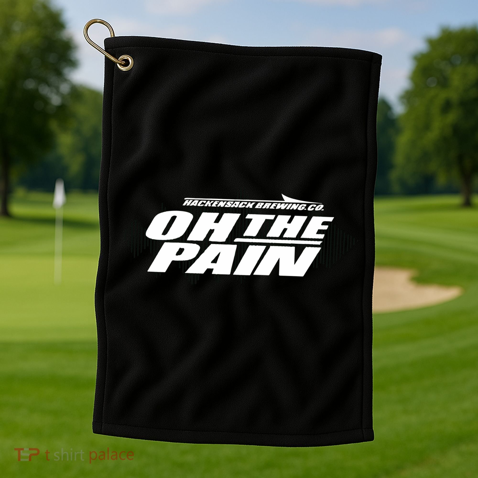 Hackensack Brewing Co Oh The Pain Golf Towel