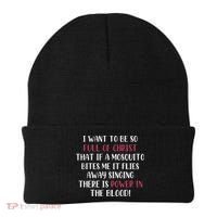 Holy Bible Christianity Faith Cross Gift Jesus Funny Prayer Great Gift Beanie thumb 0