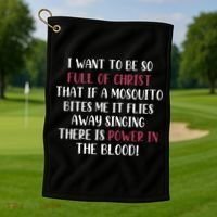 Holy Bible Christianity Faith Cross Gift Jesus Funny Prayer Great Gift Golf Towel thumb 1