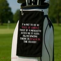 Holy Bible Christianity Faith Cross Gift Jesus Funny Prayer Great Gift Golf Towel thumb 2