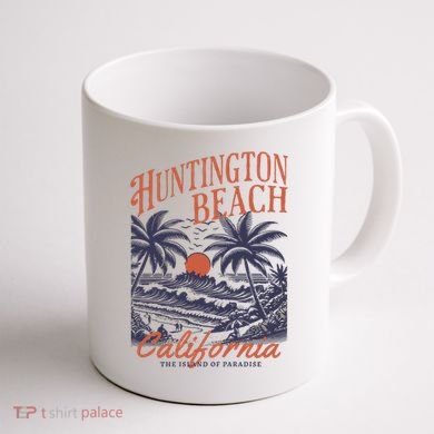 Huntington Beach California Coffee Mug back