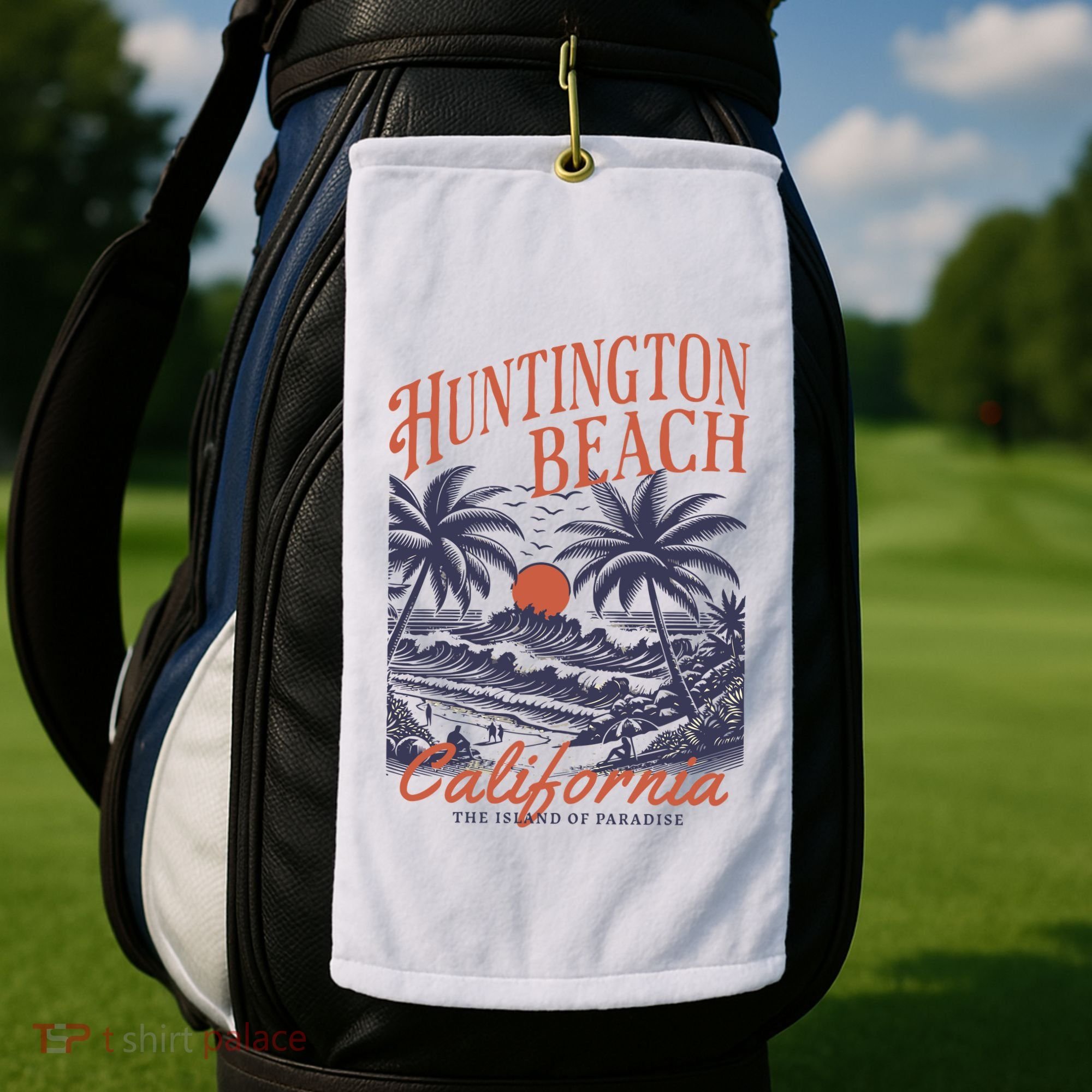 Huntington Beach California Golf Towel