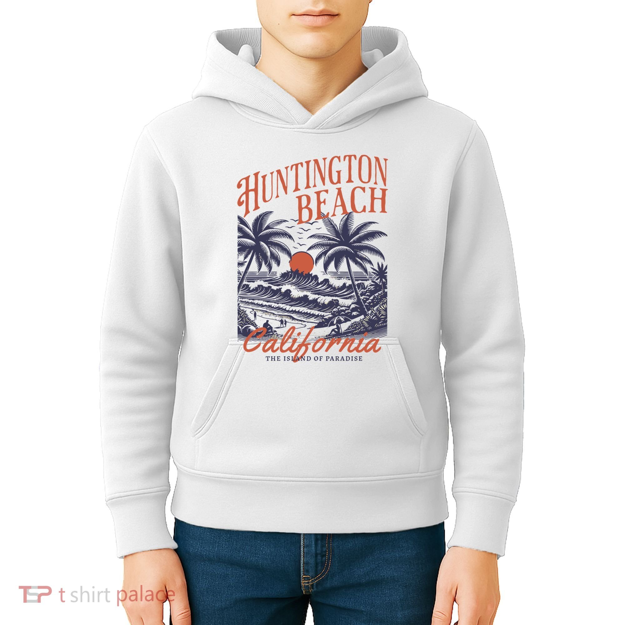 Huntington Beach California Kids Hoodie